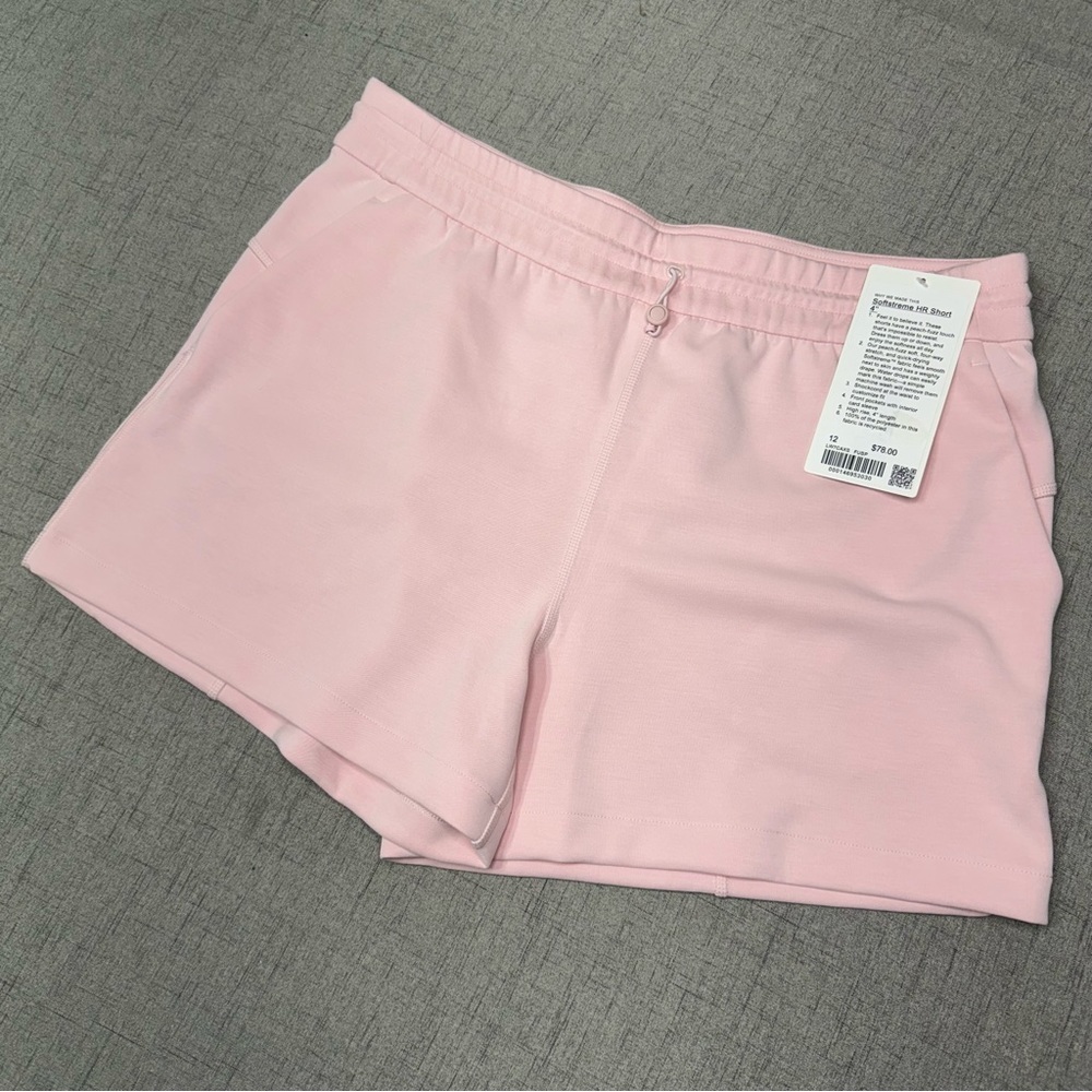 Lululemon Softstreme High Rise Short Flush Pink Casual Athletic Shorts 12 NWT - Picture 5 of 10
